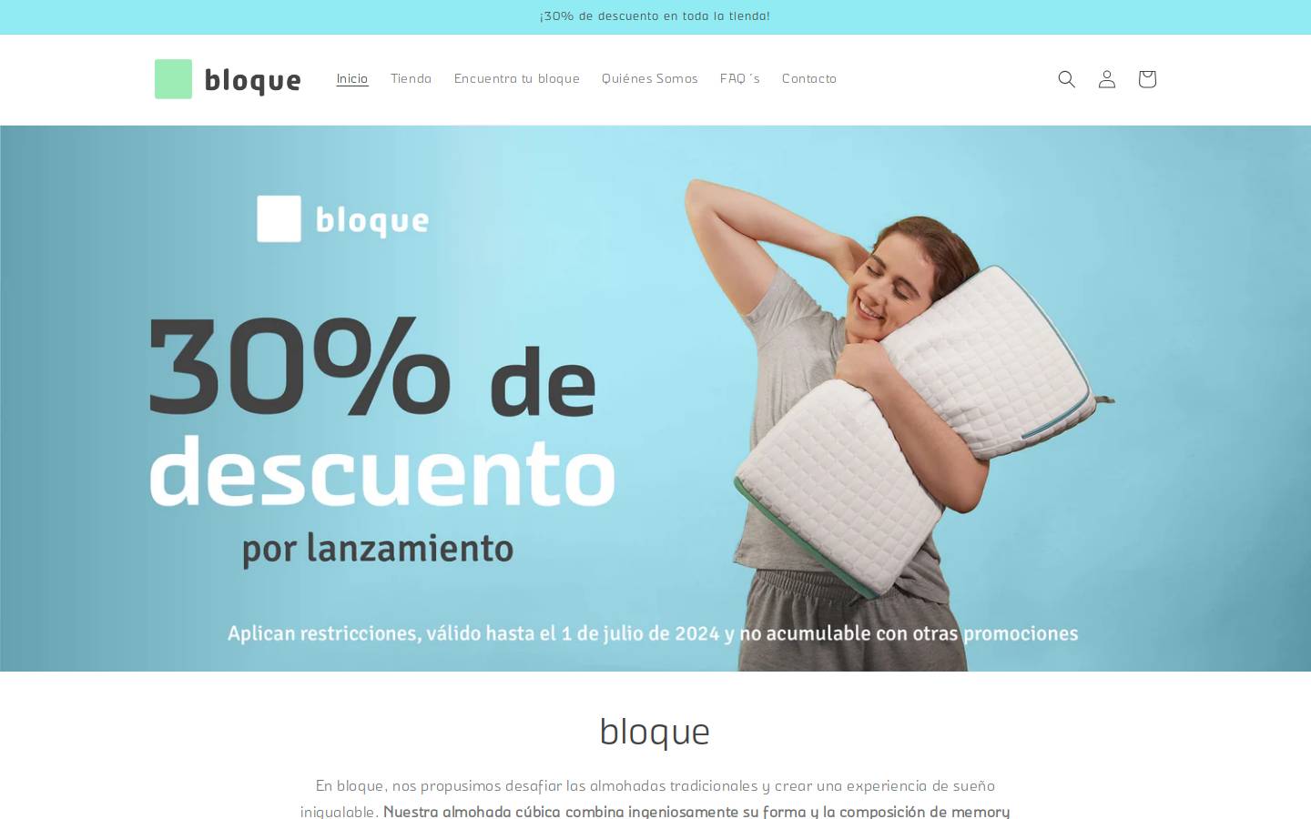 almohadabloque.com homepage screenshot