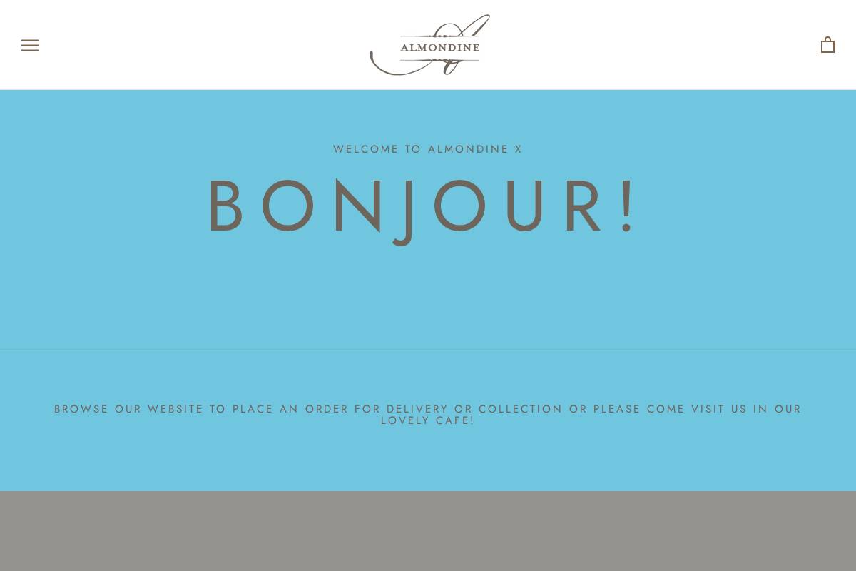 almondine.co.uk homepage screenshot