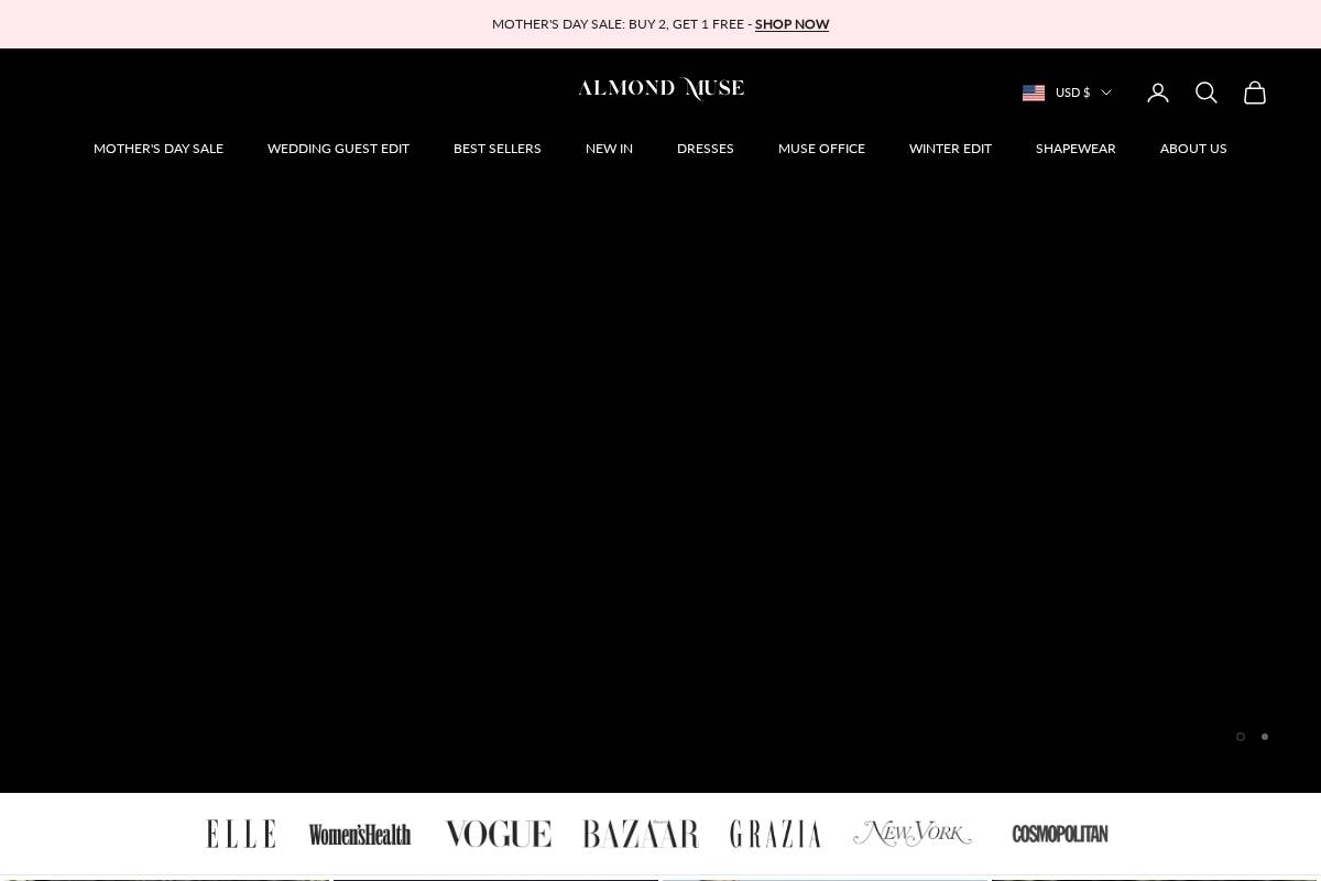 Almond Muse homepage screenshot
