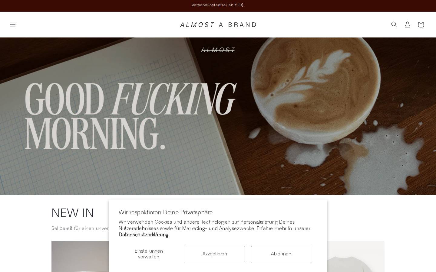 almost-a-brand.com homepage screenshot