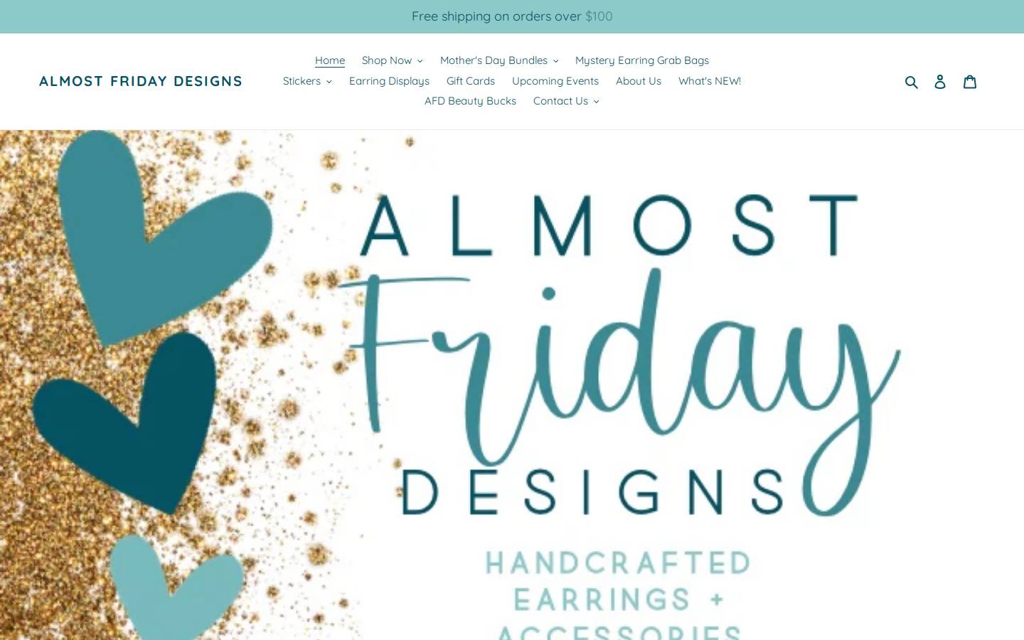 almostfridaydesigns.com homepage screenshot