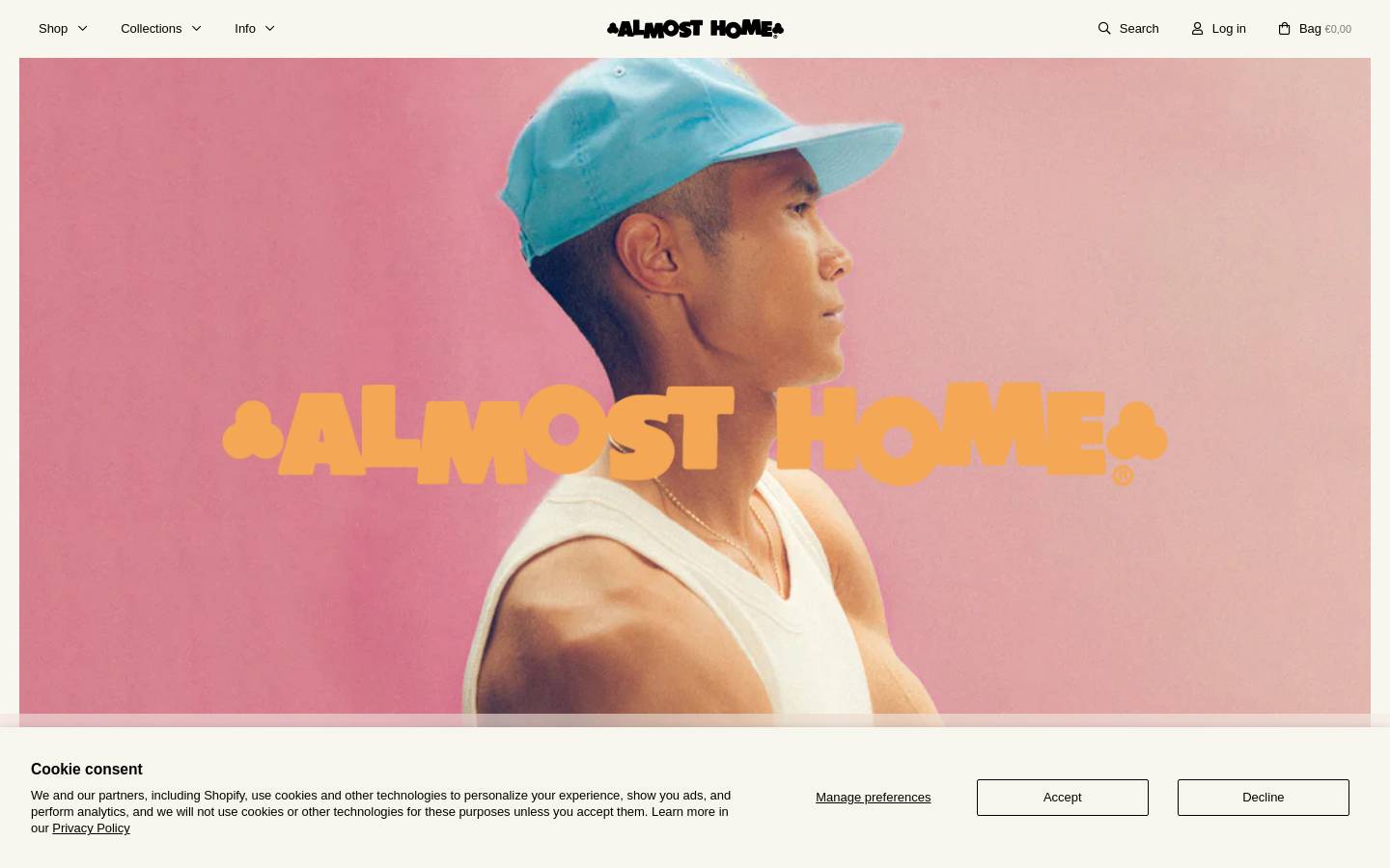 Almost Home homepage screenshot