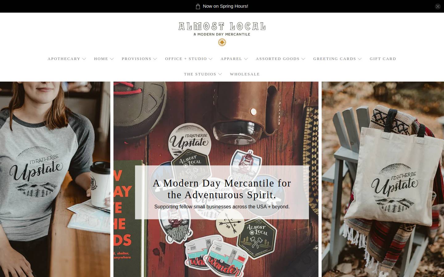 almostlocalshop.com homepage screenshot
