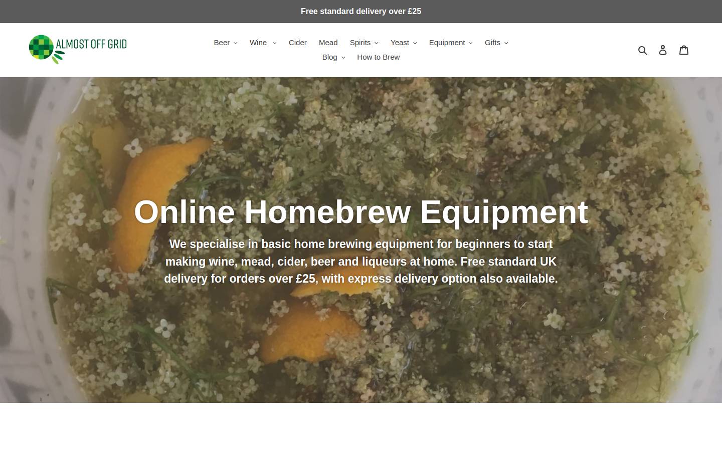 almostoffgrid.com homepage screenshot