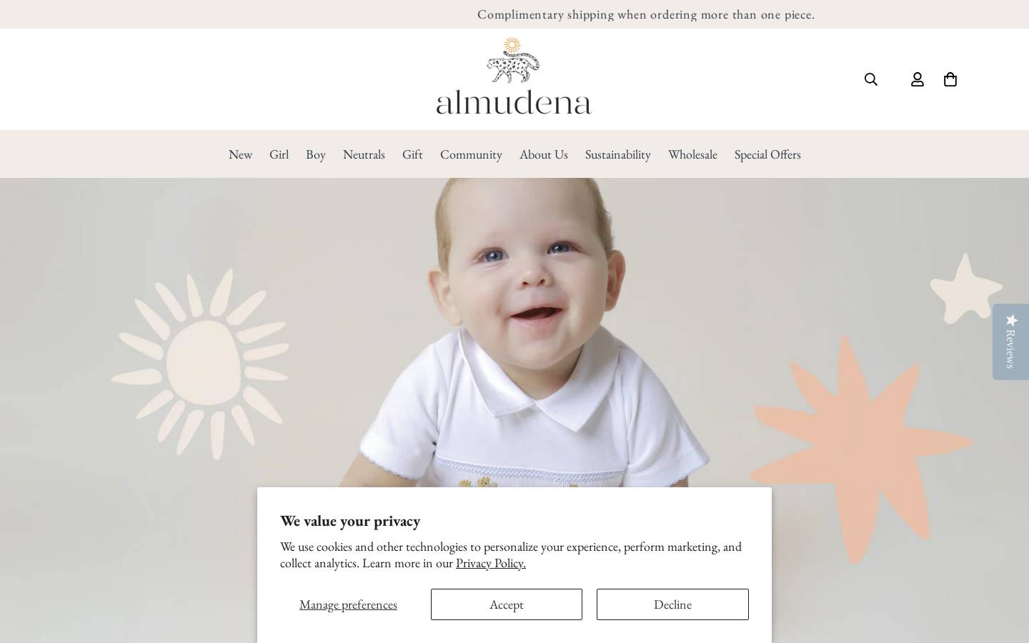 almudenababy.com homepage screenshot