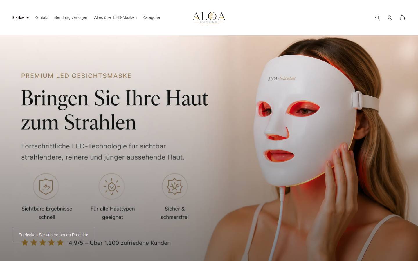 aloa-schonheit.com homepage screenshot