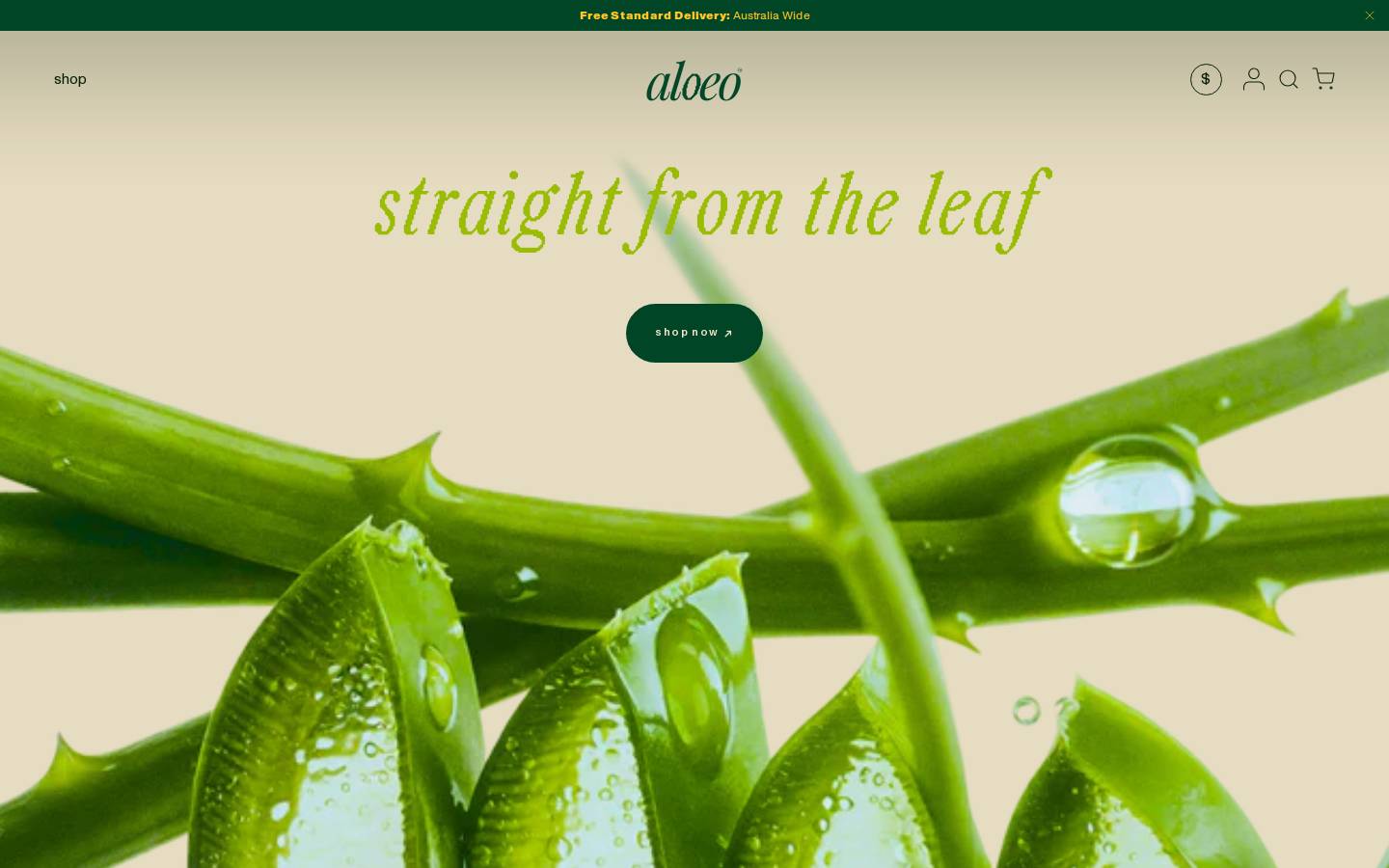 aloeo.com homepage screenshot