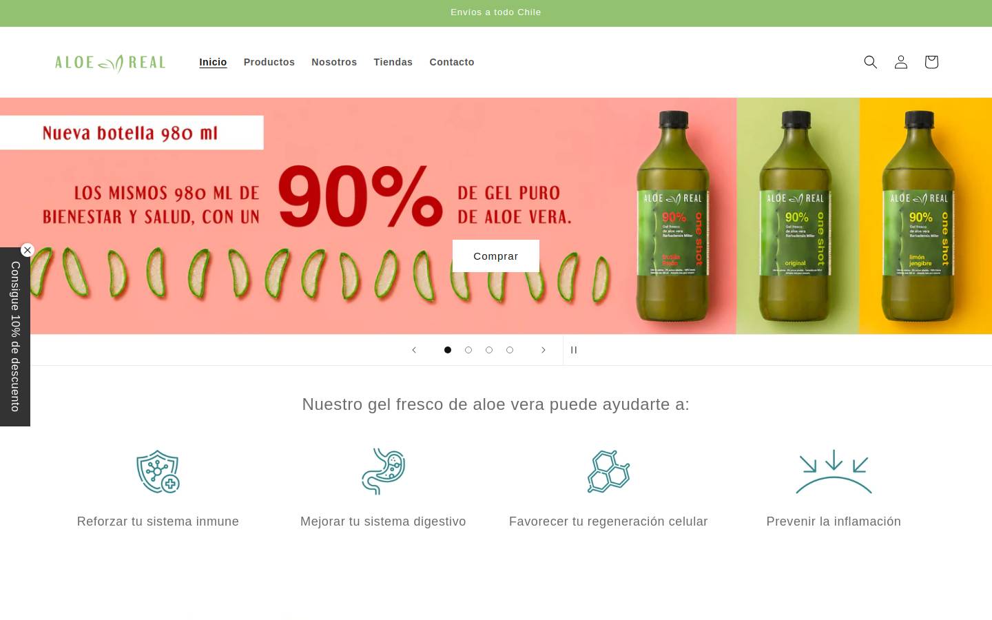 aloereal.com homepage screenshot