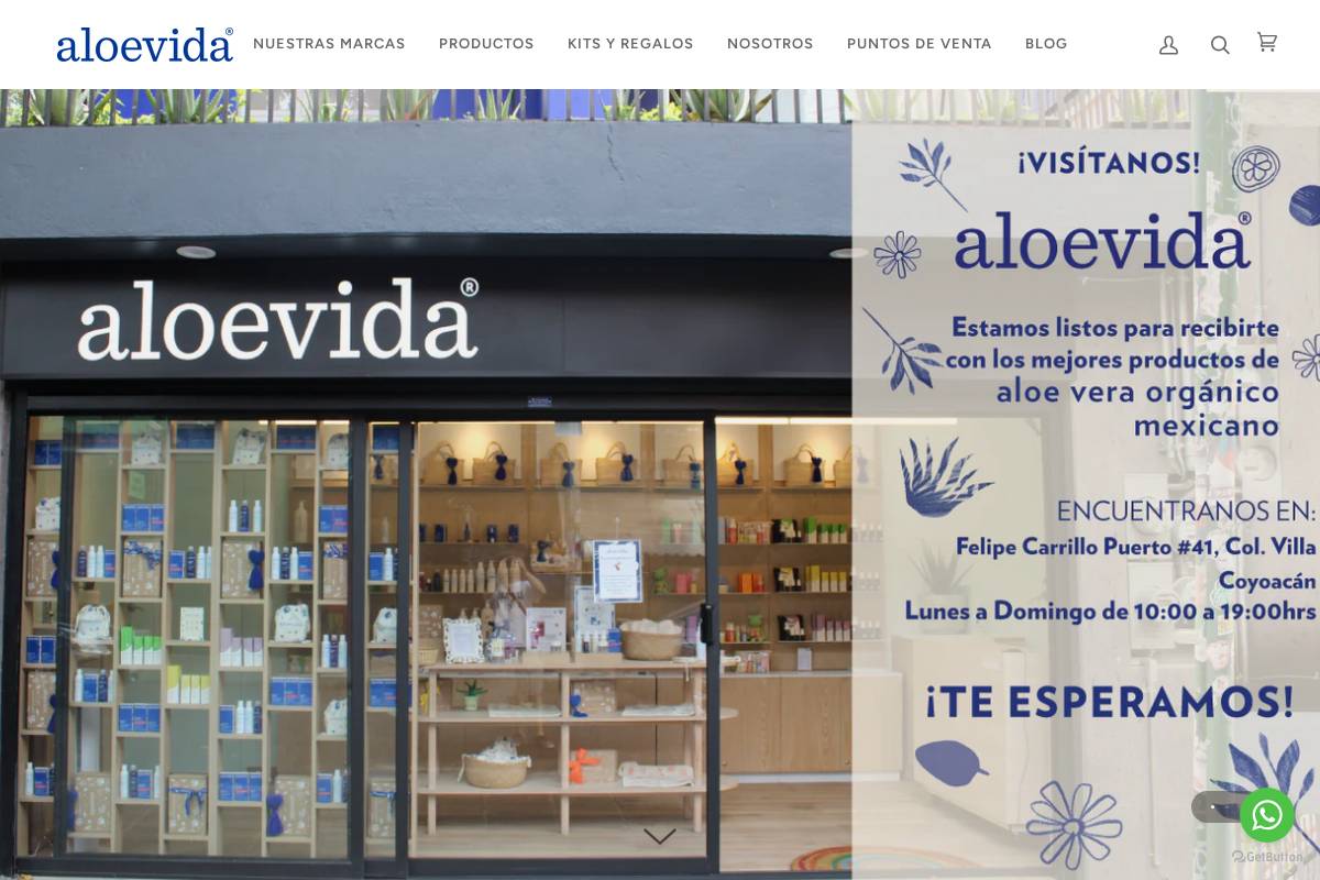 aloevida.com.mx homepage screenshot