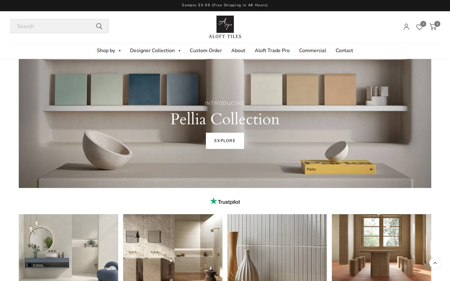 Aloft Tiles homepage screenshot