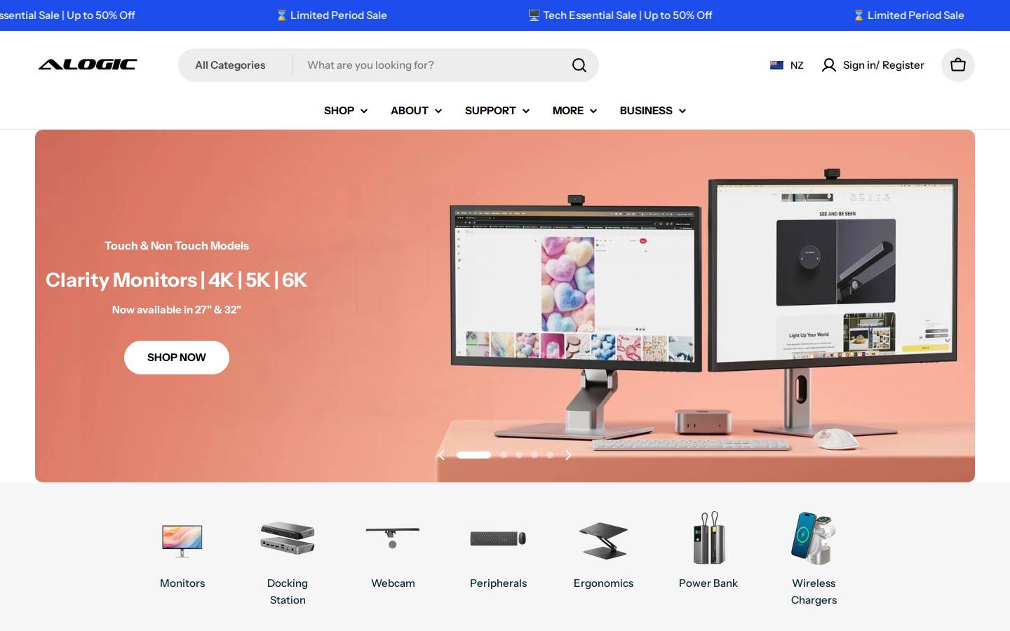 ALOGIC homepage screenshot