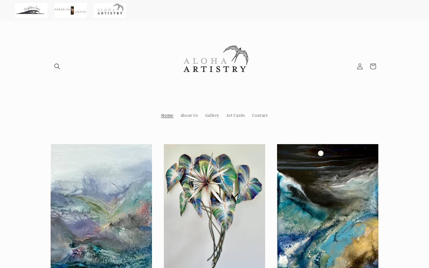 aloha-artistry.com homepage screenshot