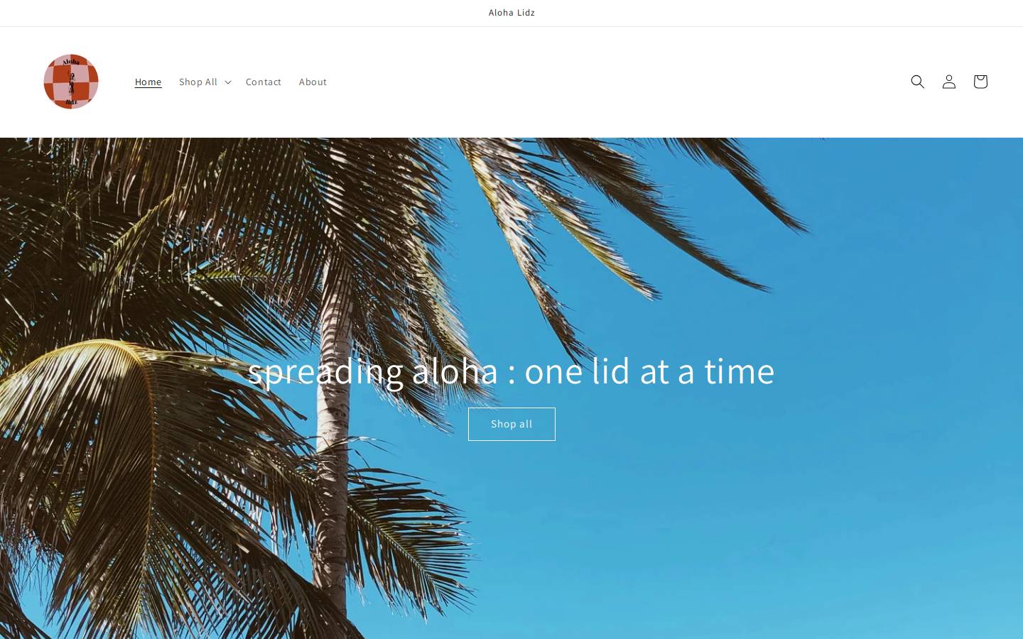 aloha-lids.com homepage screenshot