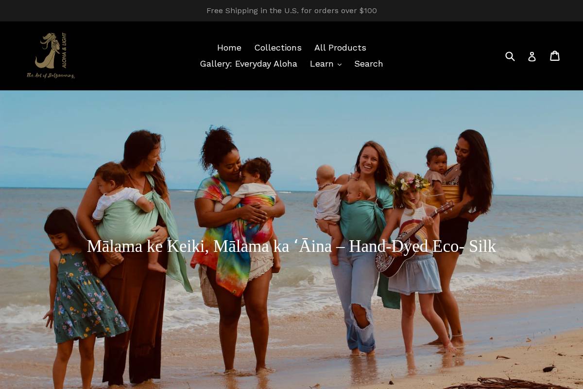 alohaandlight.com homepage screenshot