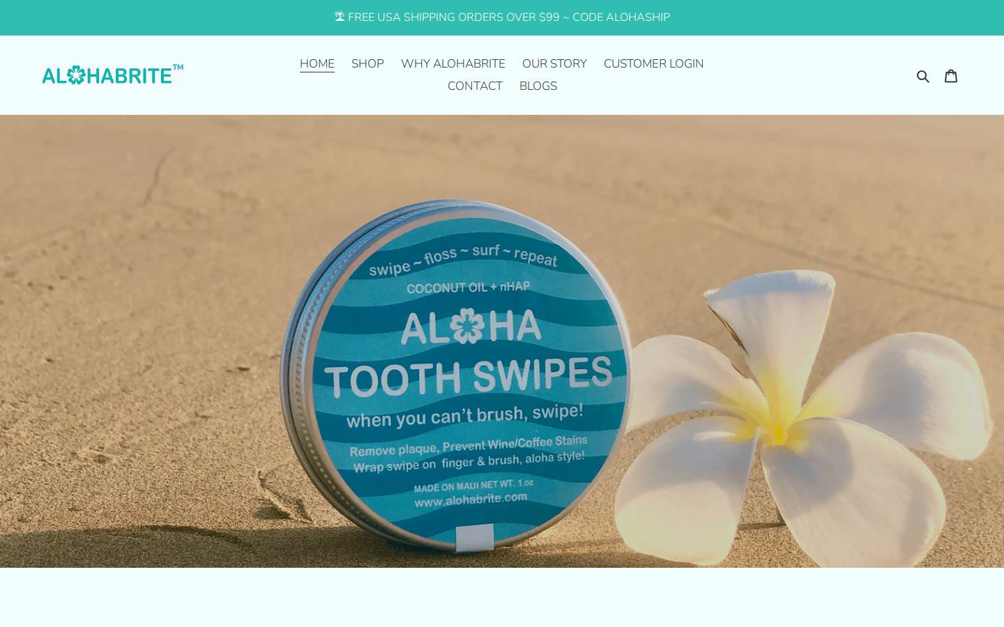 alohabrite.com homepage screenshot