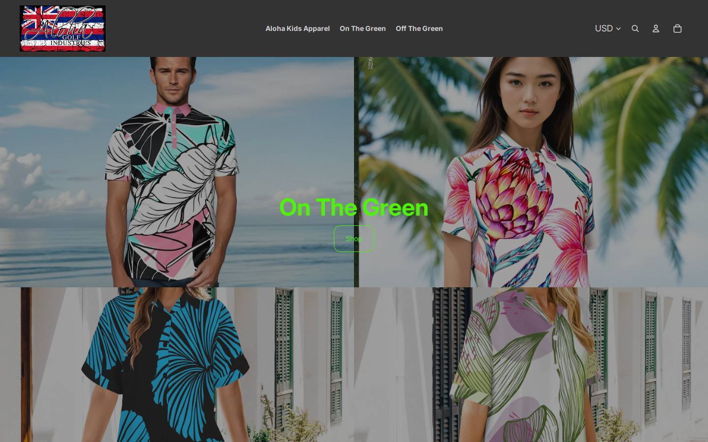 alohagolfindustries.com homepage screenshot
