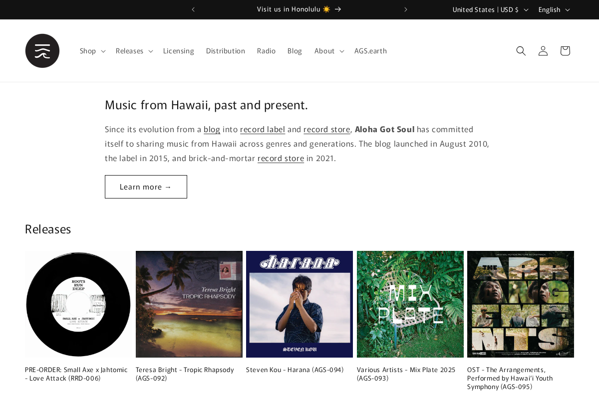 alohagotsoul.com homepage screenshot