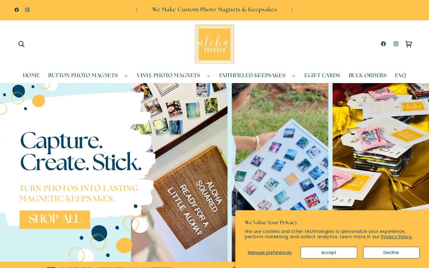 alohasquared.com homepage screenshot