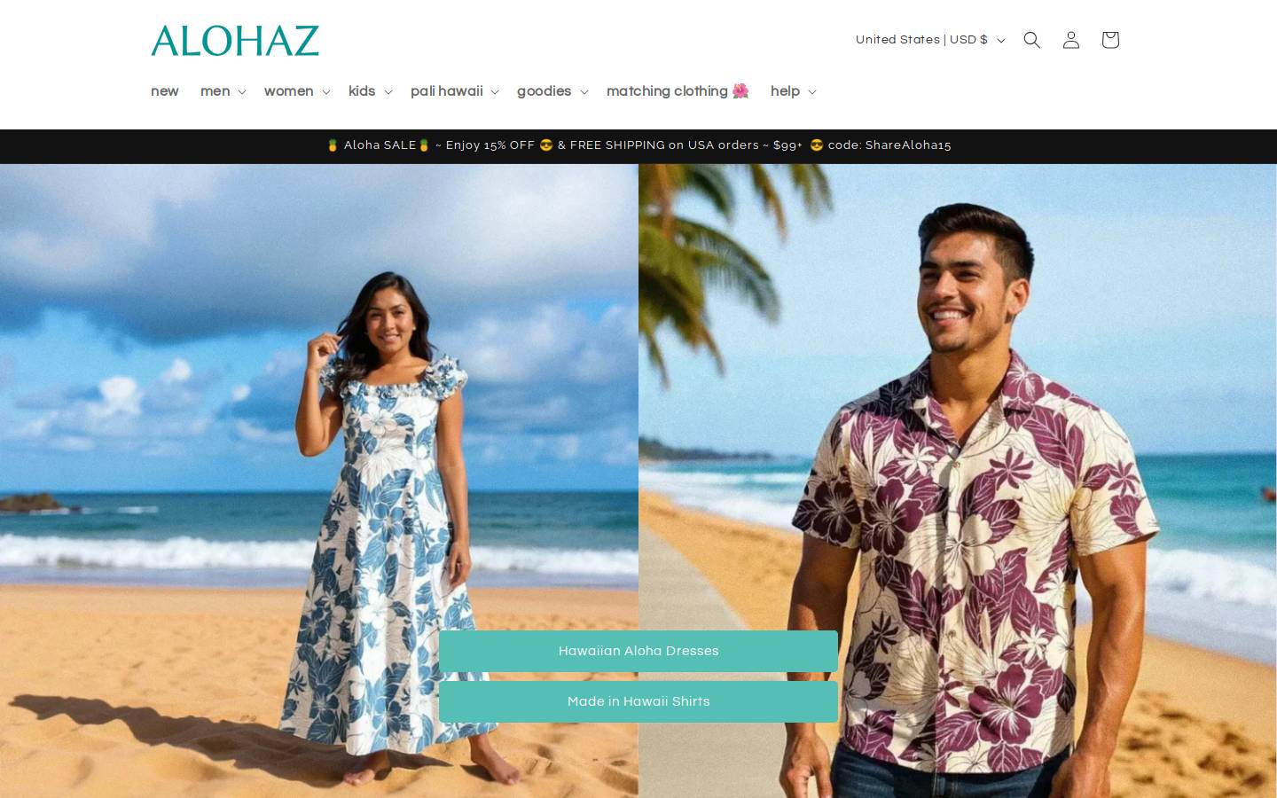 alohaz.com homepage screenshot