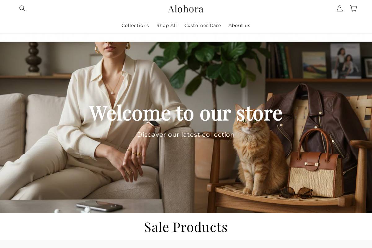 alohora.com homepage screenshot