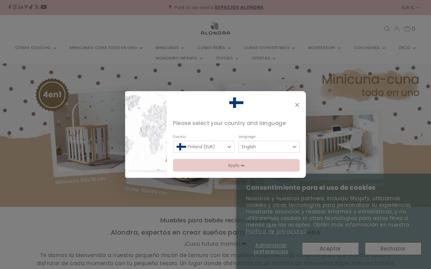 Alondra homepage screenshot