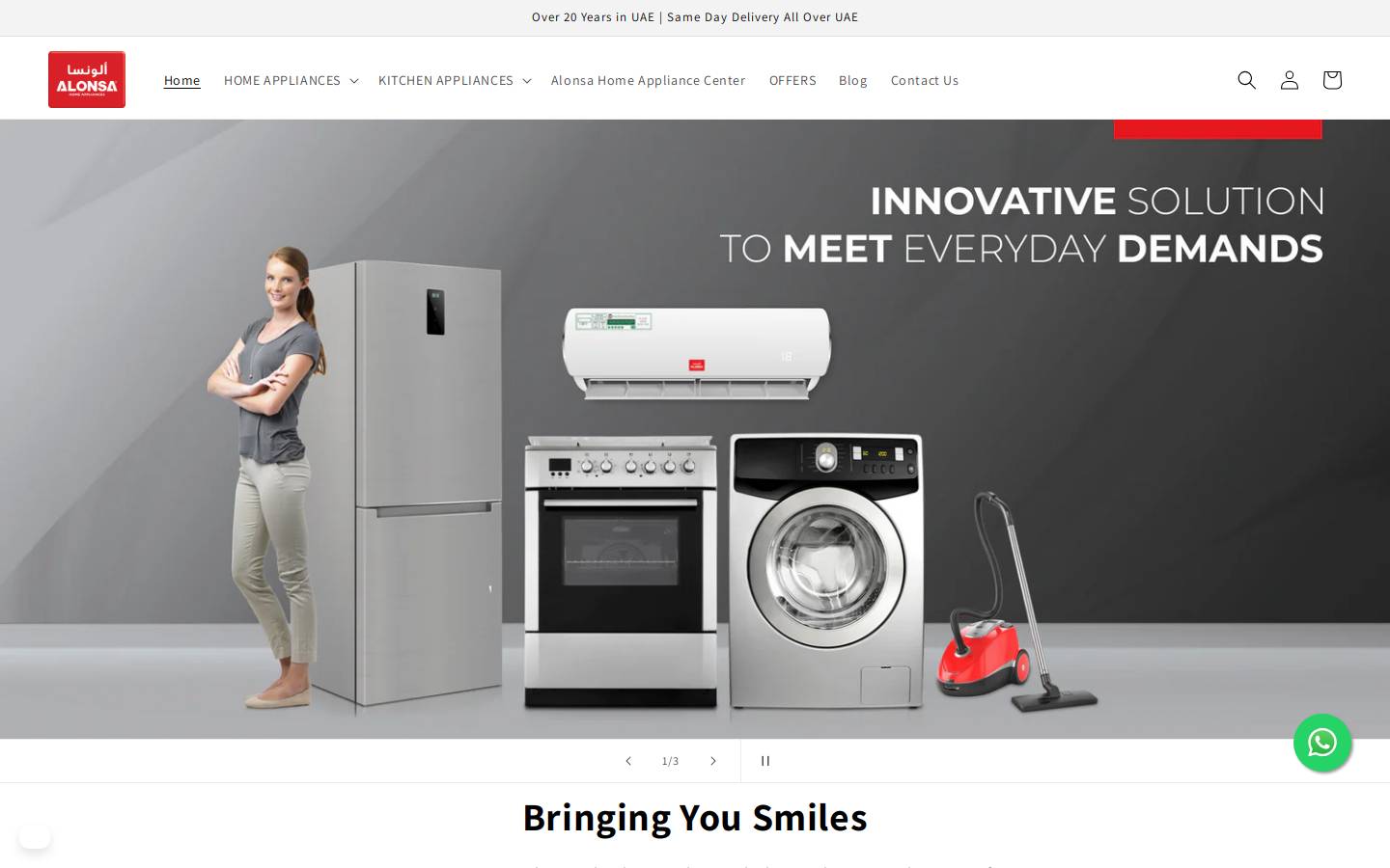 alonsa.com homepage screenshot