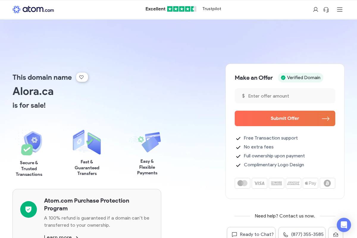 alora.ca homepage screenshot