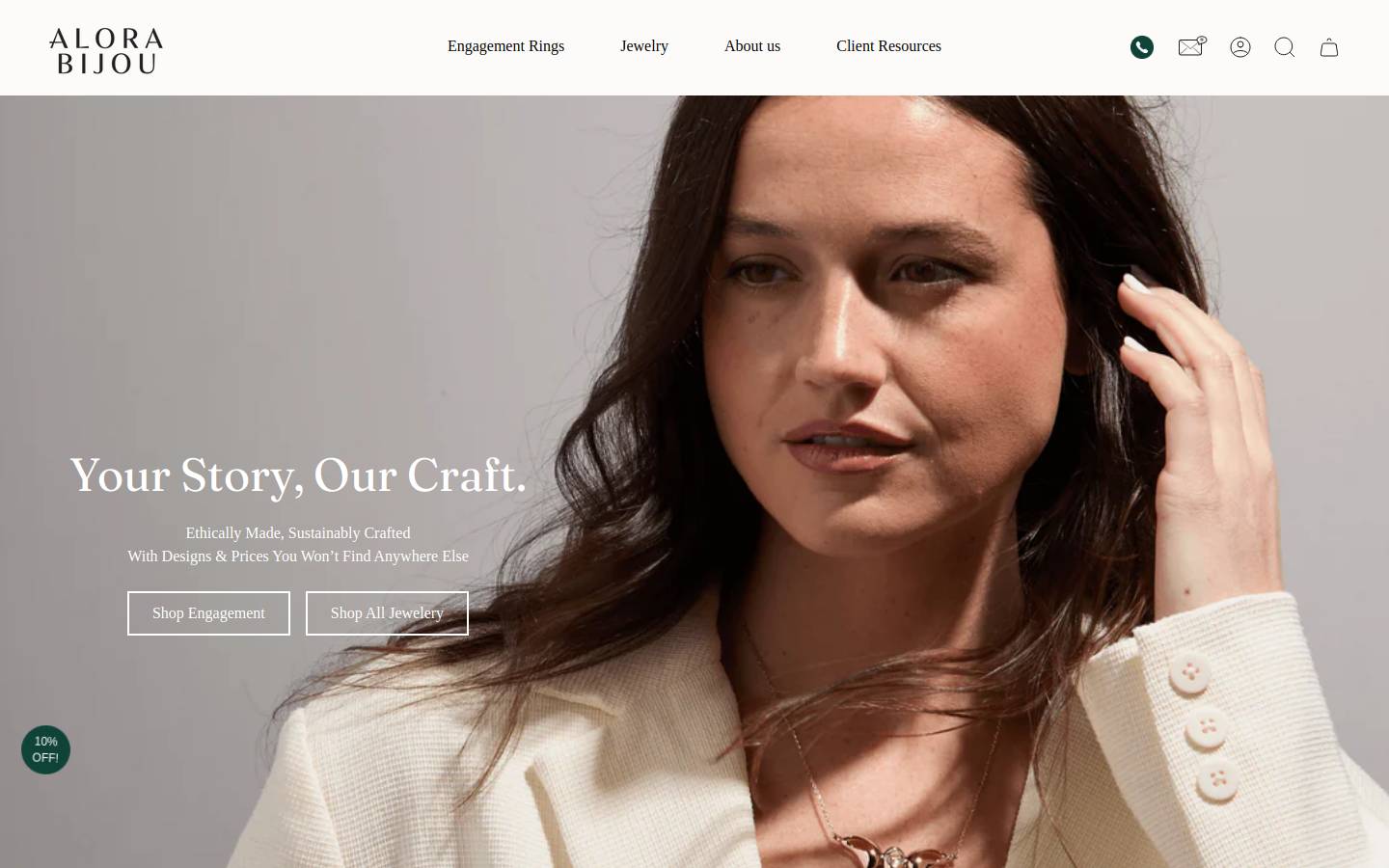 Alorabijou homepage screenshot