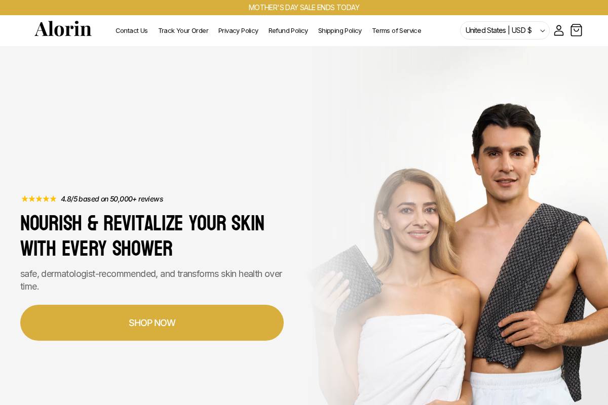 Alorinskin homepage screenshot