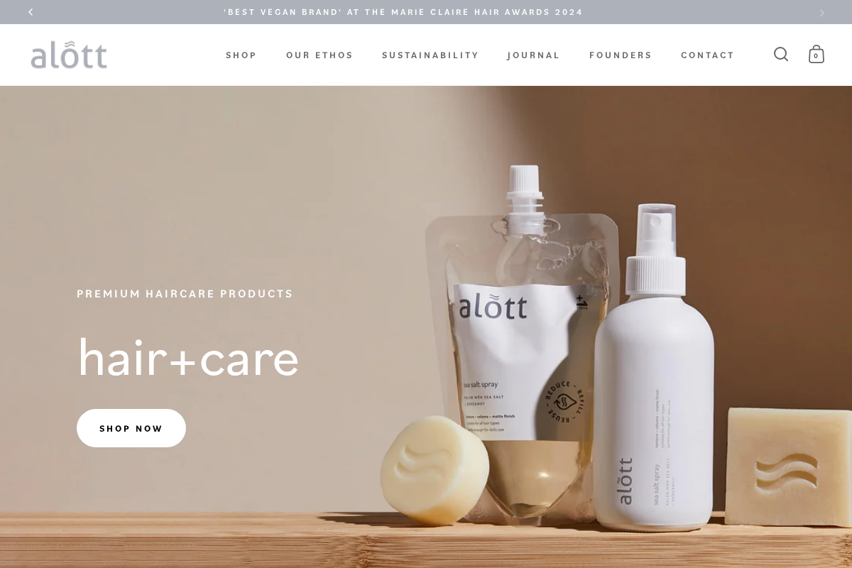 alott homepage screenshot