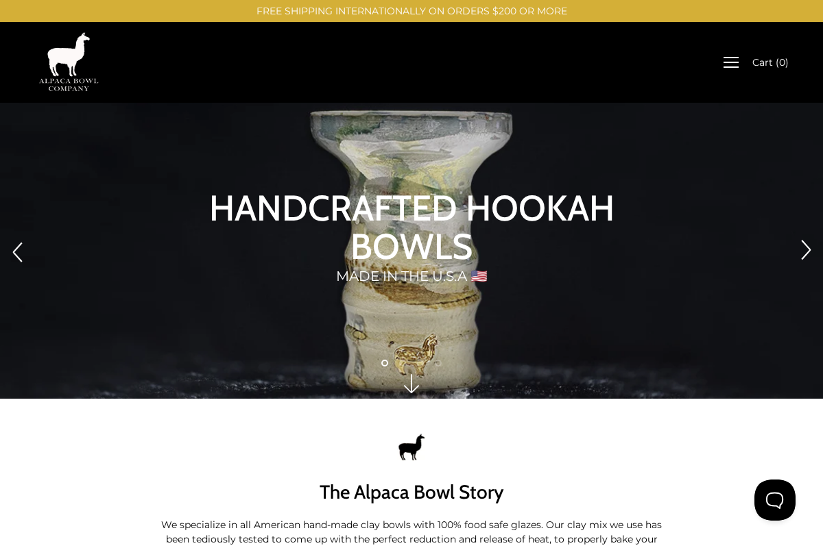 Alpaca Bowl Company homepage screenshot