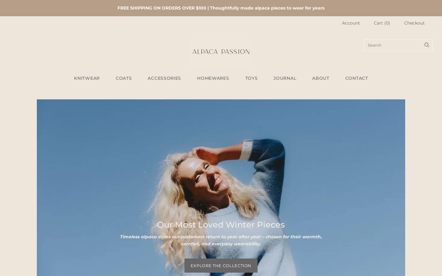 alpacapassion.com.au homepage screenshot