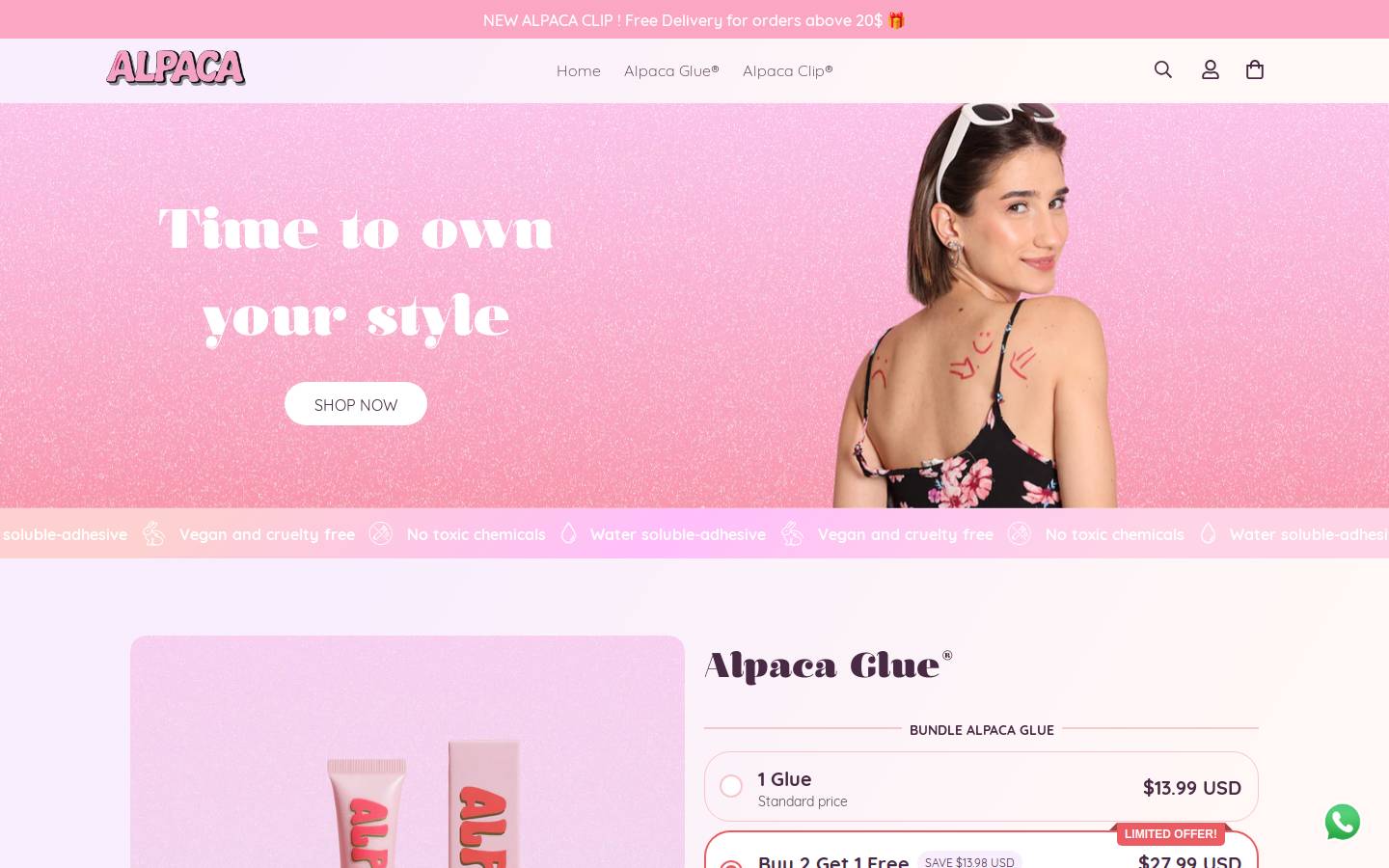 alpacashop.me homepage screenshot