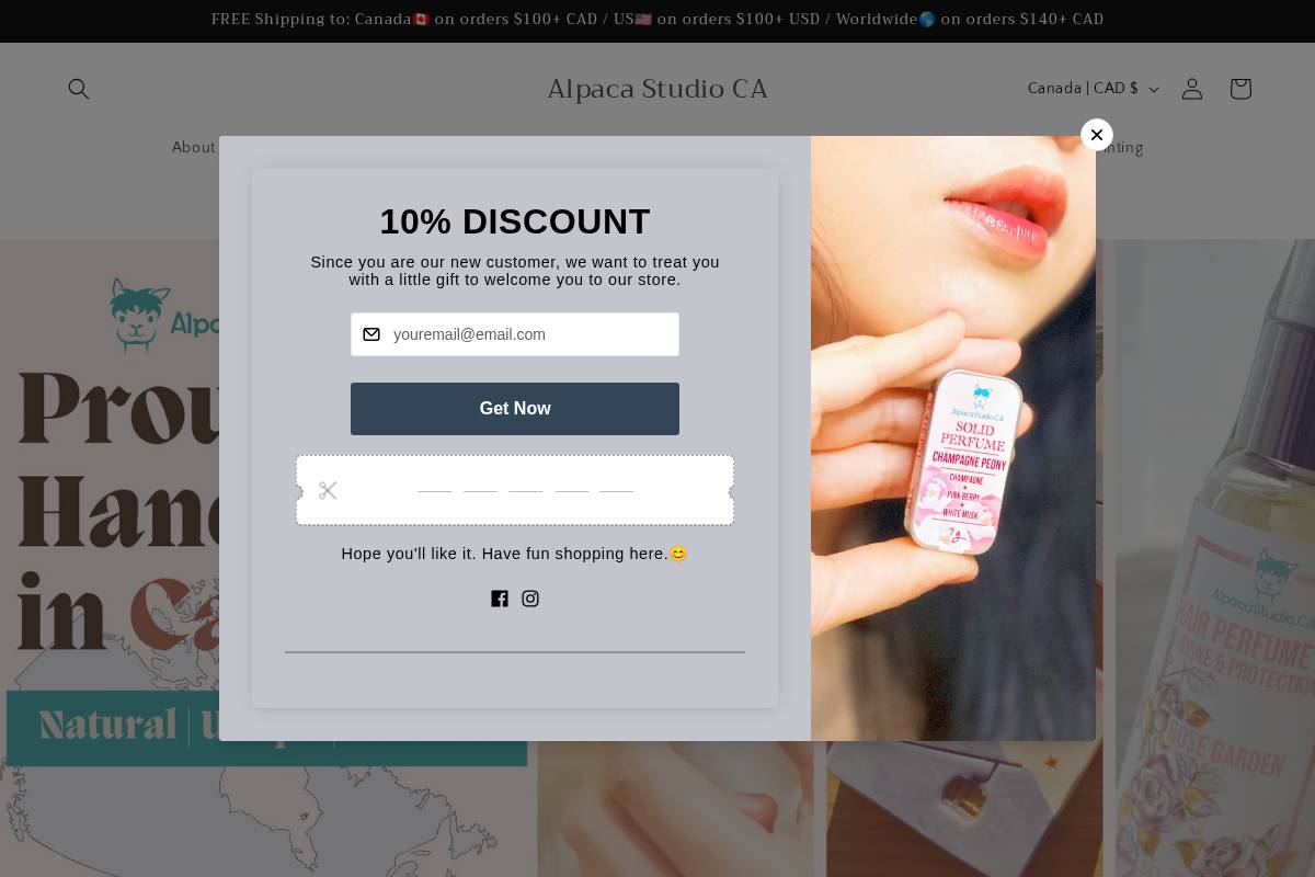 alpacastudio.ca homepage screenshot