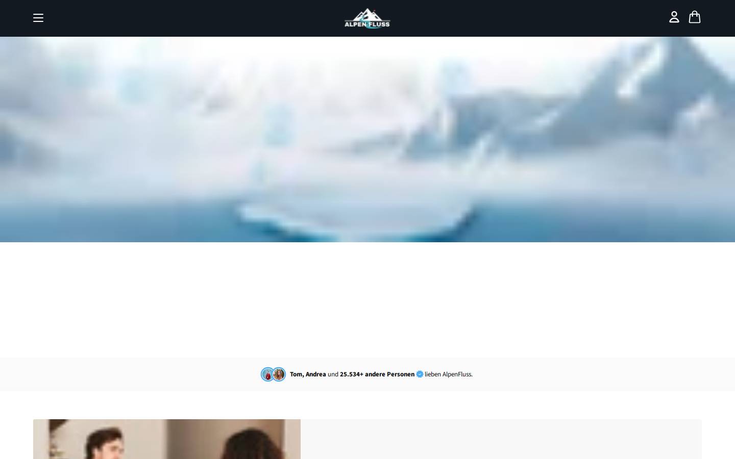 AlpenFluss.at homepage screenshot
