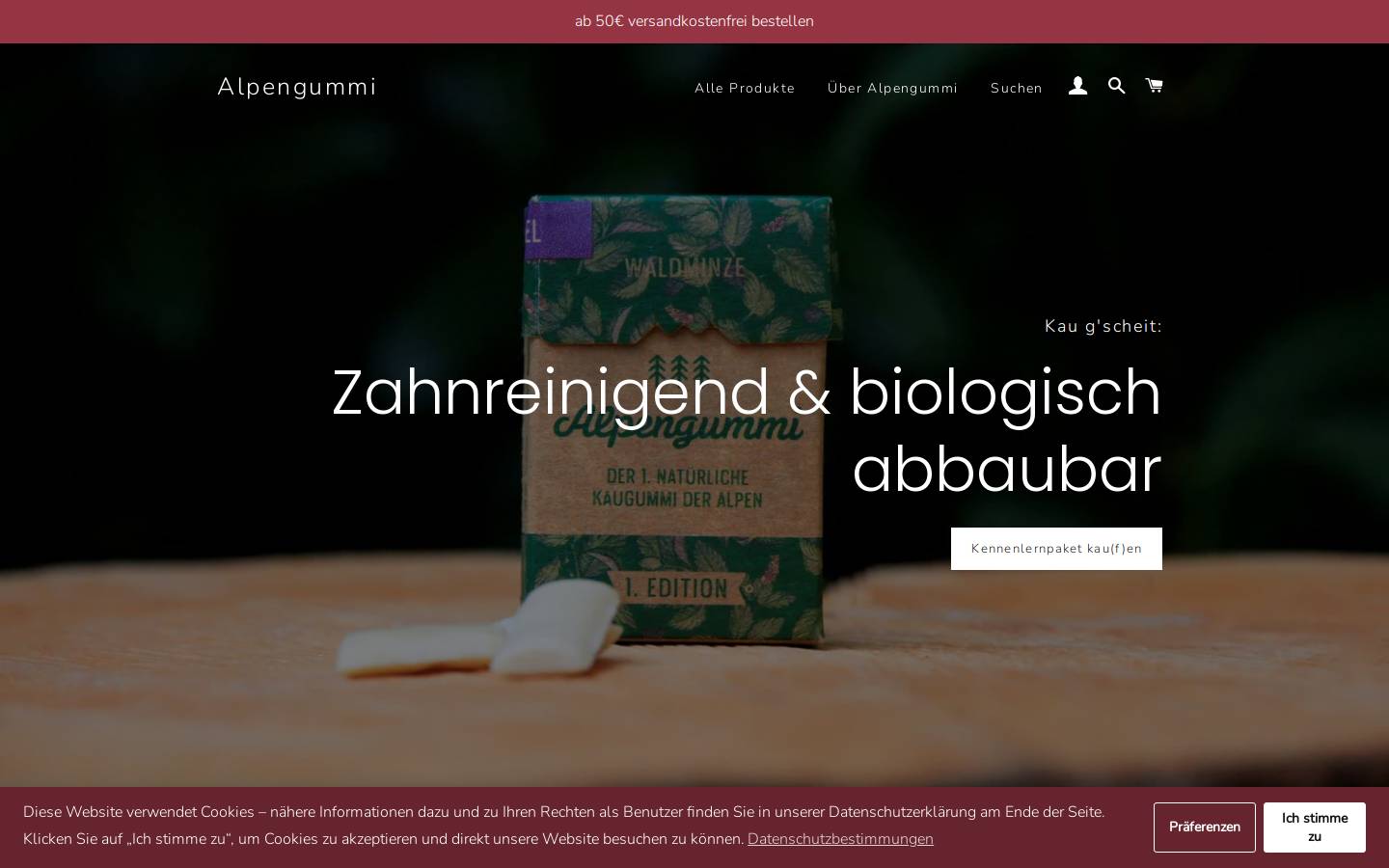 alpengummi.shop homepage screenshot