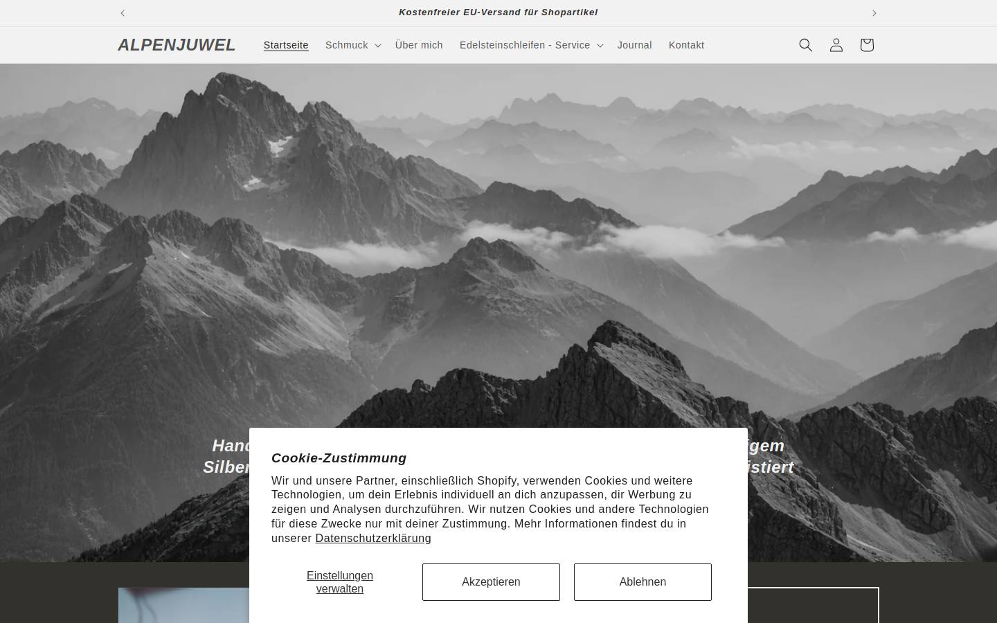 alpenjuwel.shop homepage screenshot