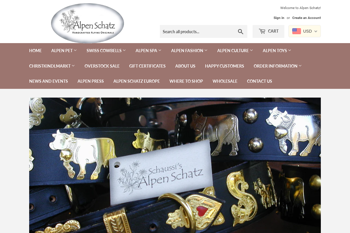 Schaussi's Alpenschatz homepage screenshot