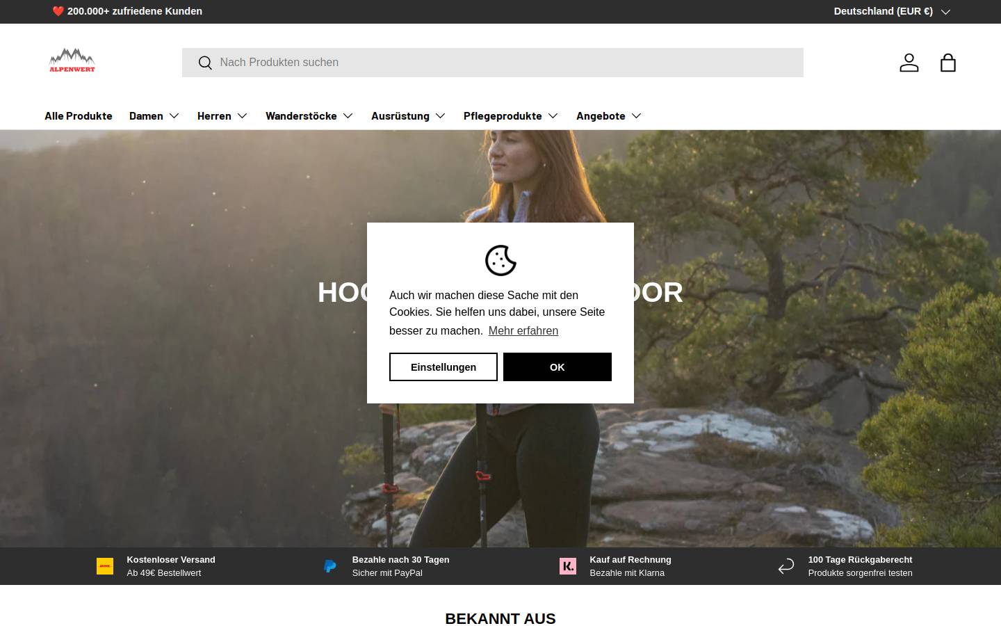 Alpenwert homepage screenshot