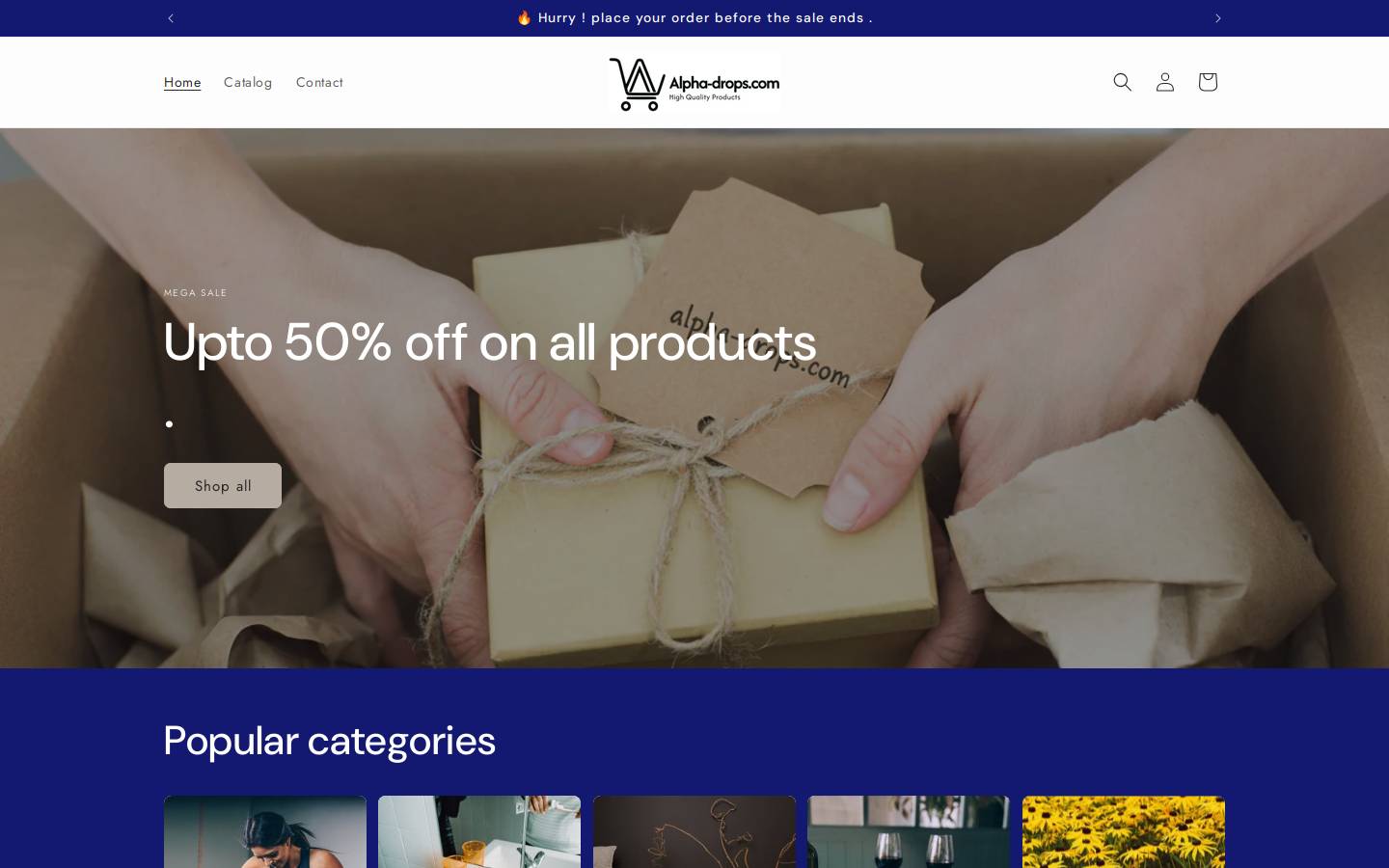 alpha-drops.com homepage screenshot