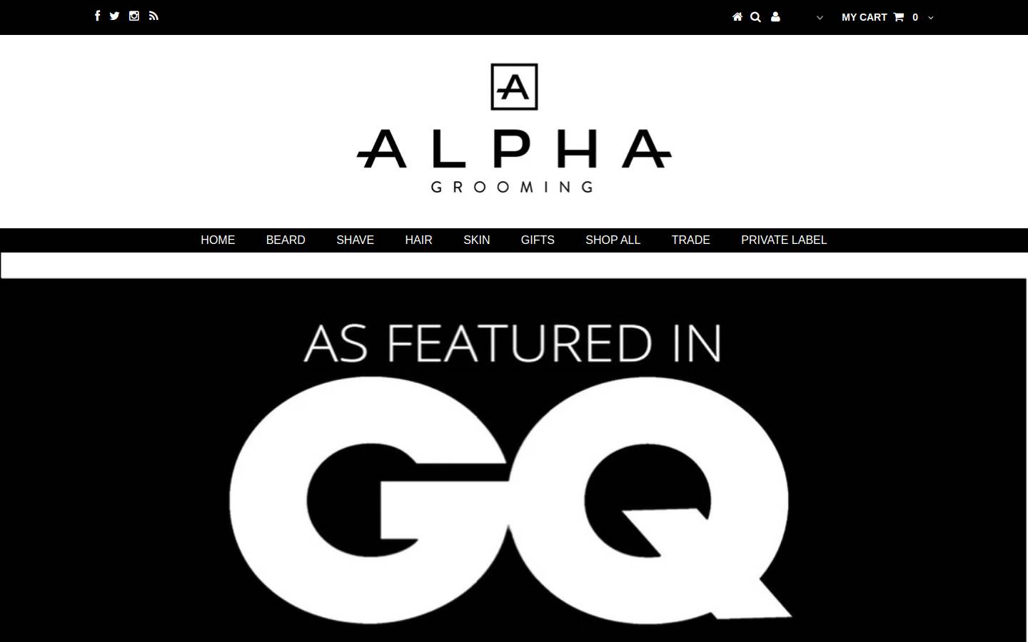 alpha-grooming.com homepage screenshot