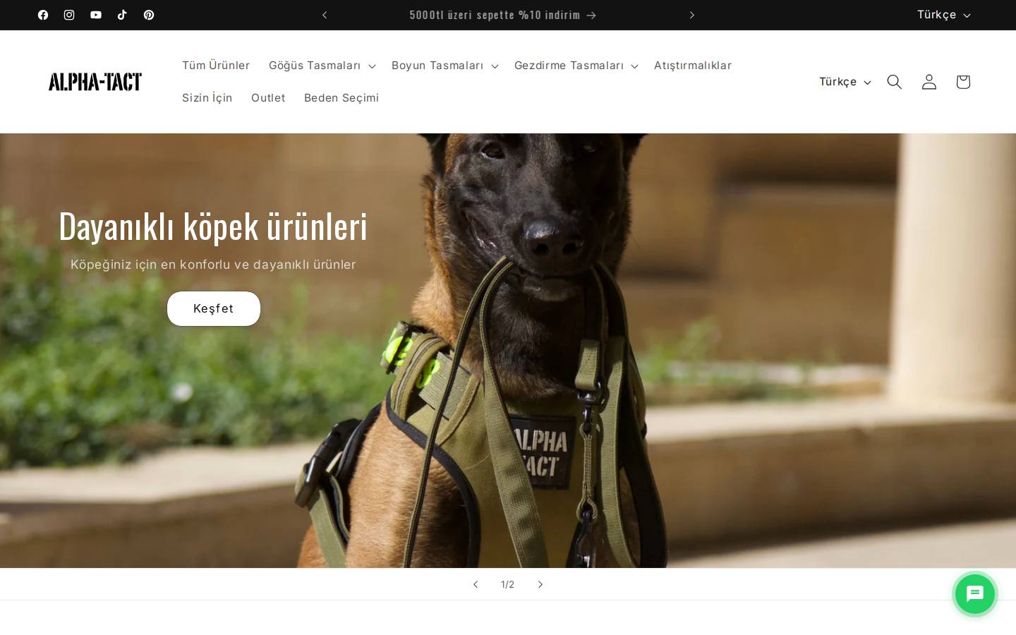 alpha-tact.com homepage screenshot