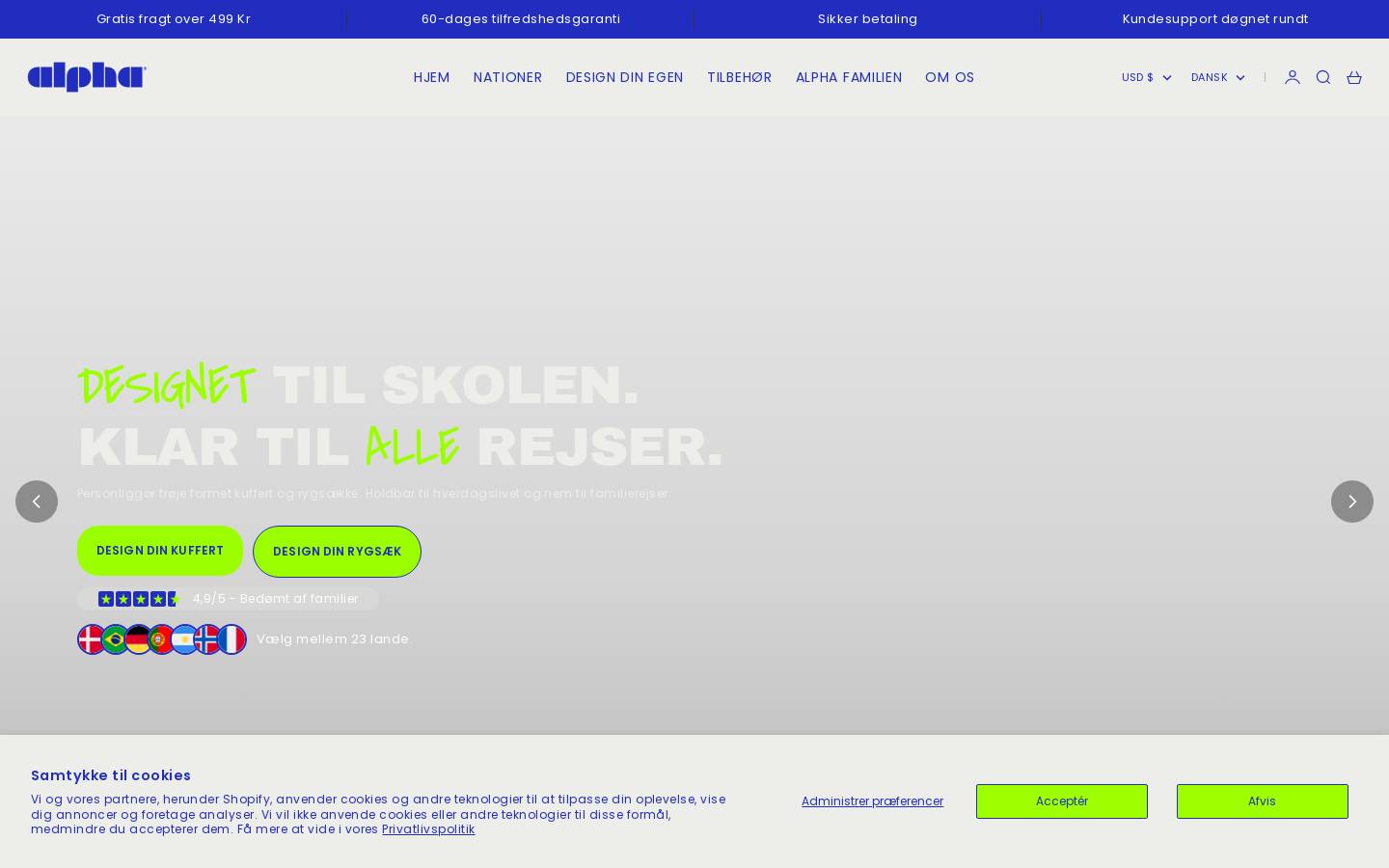 alpha® homepage screenshot