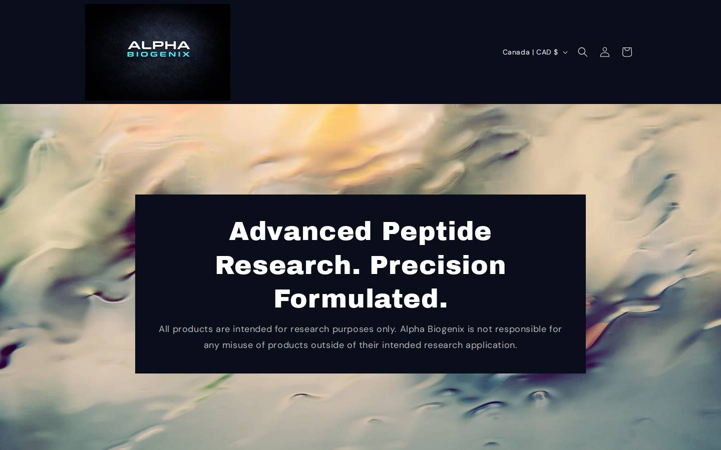 alphabiogenix.com homepage screenshot