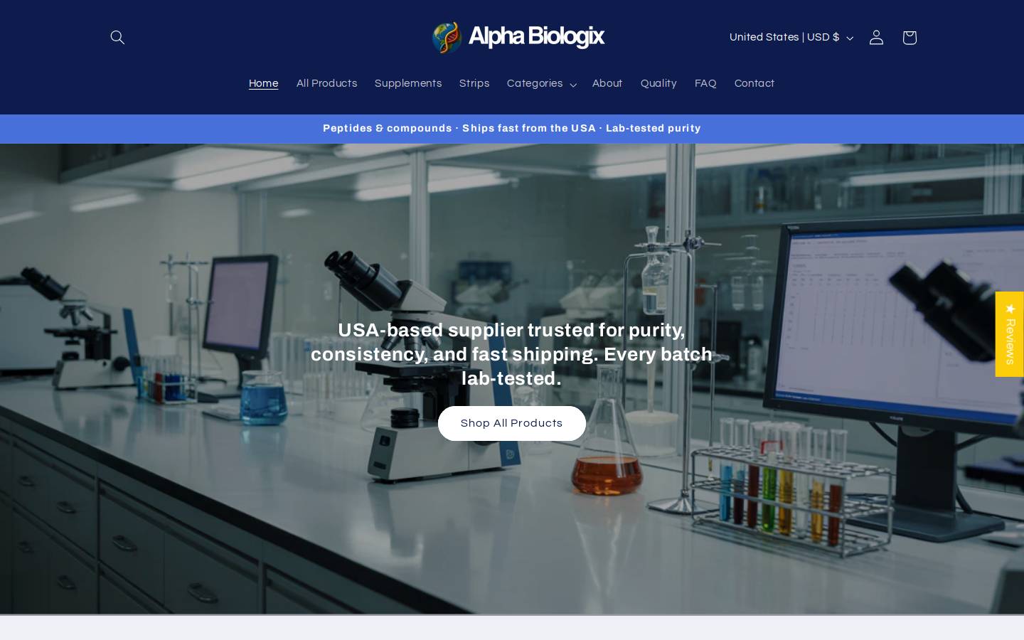 alphabiologix.com homepage screenshot