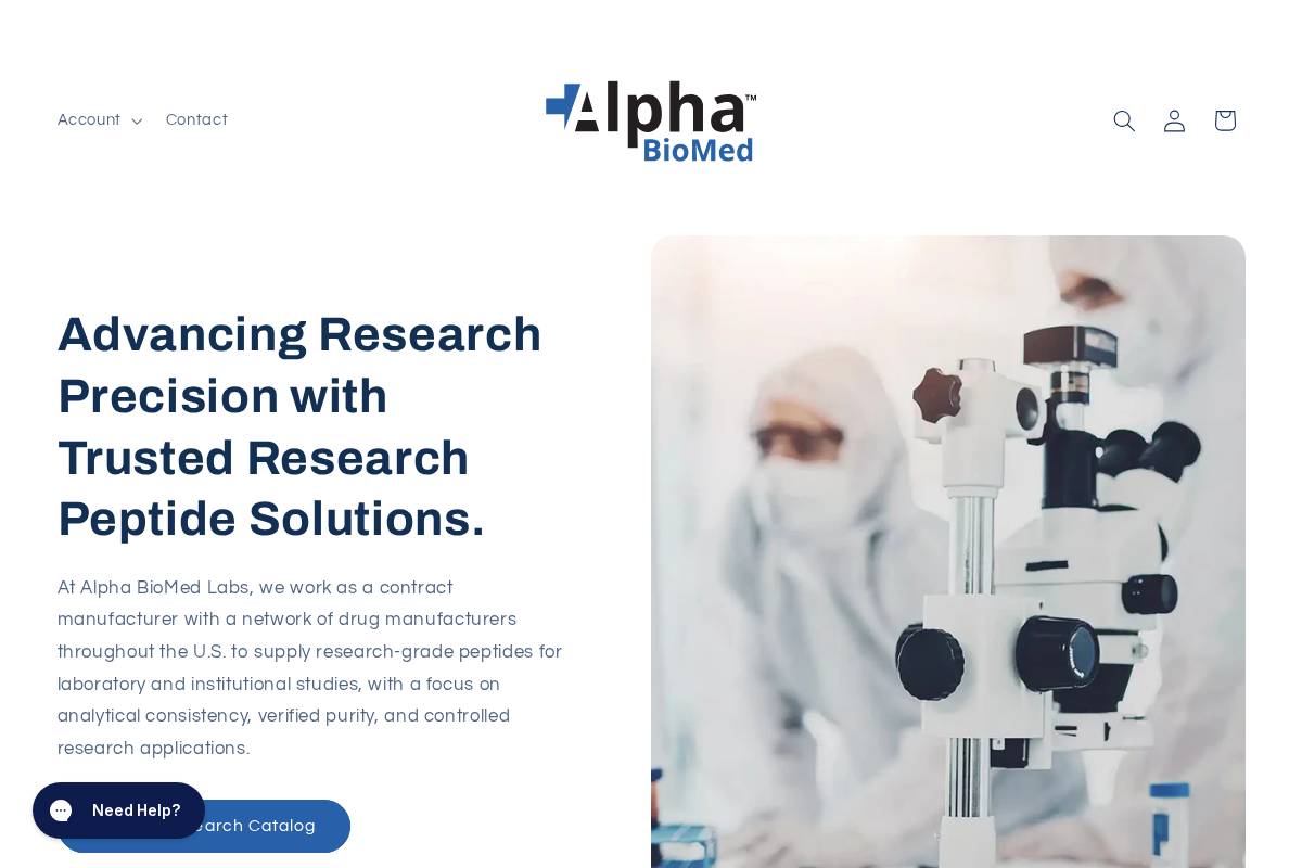 Alphabiomedlabs homepage screenshot