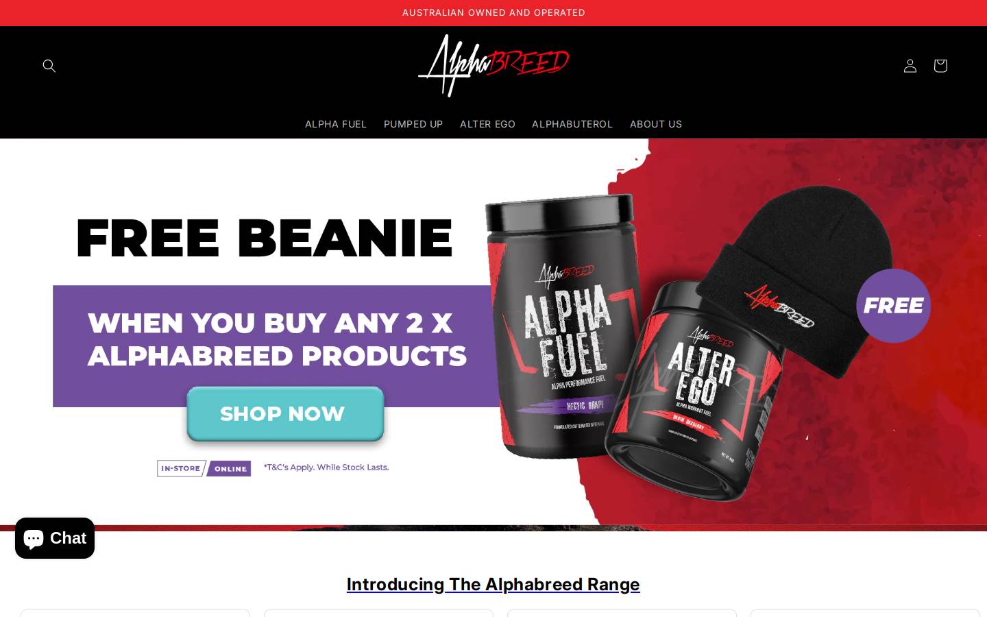 alphabreed.com.au homepage screenshot