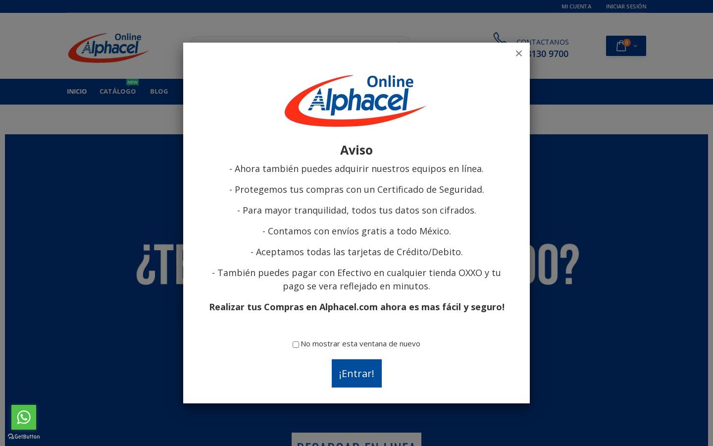 alphacel.com homepage screenshot