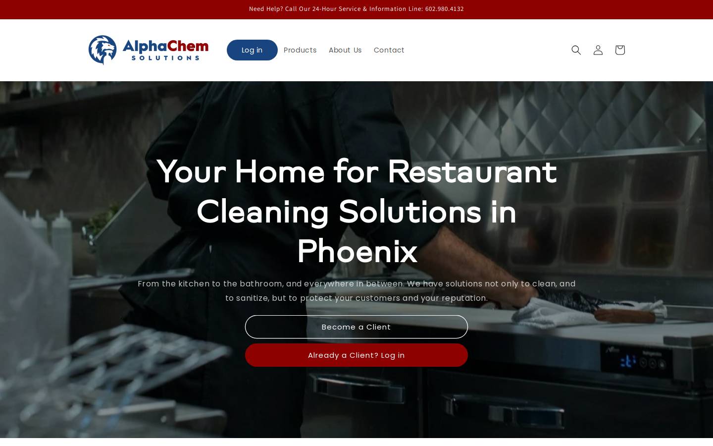 alphachemsolutions.com homepage screenshot