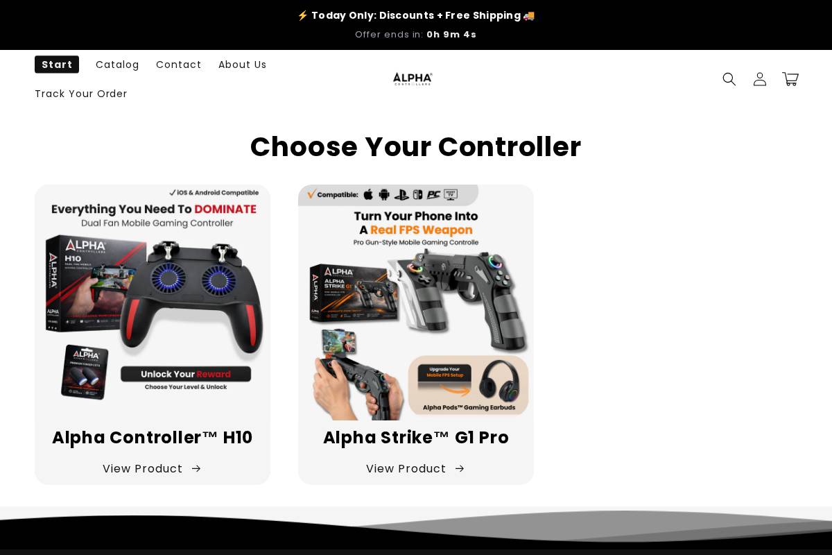 alphacontrollers.com homepage screenshot